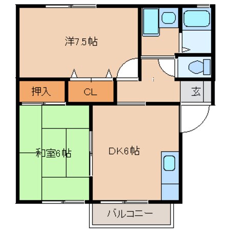 リバーサイド田渕の物件間取画像